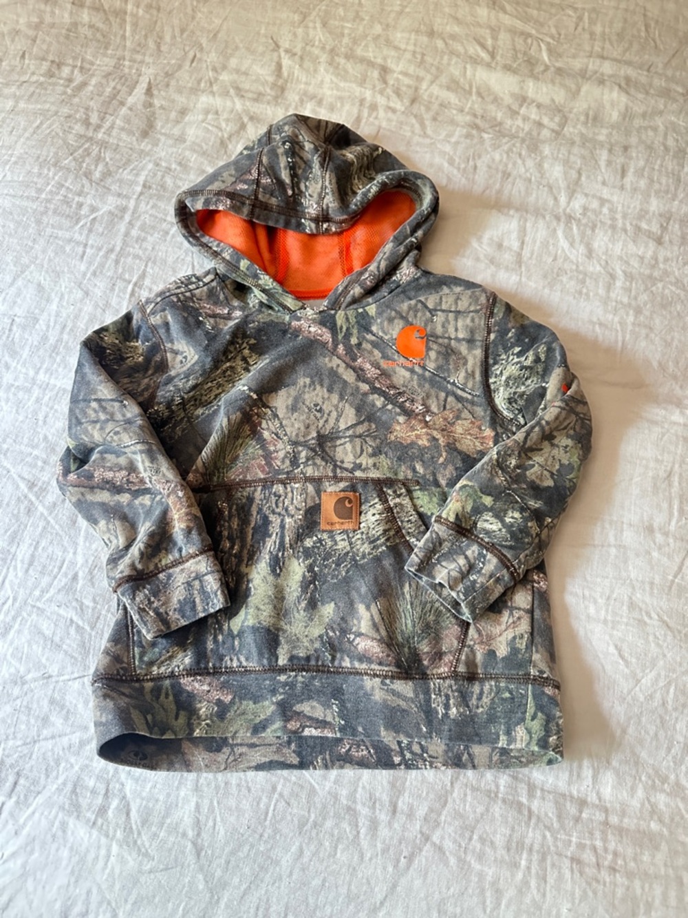 Carhartt Kids Realtree Camo Hoodie with Orange Lining